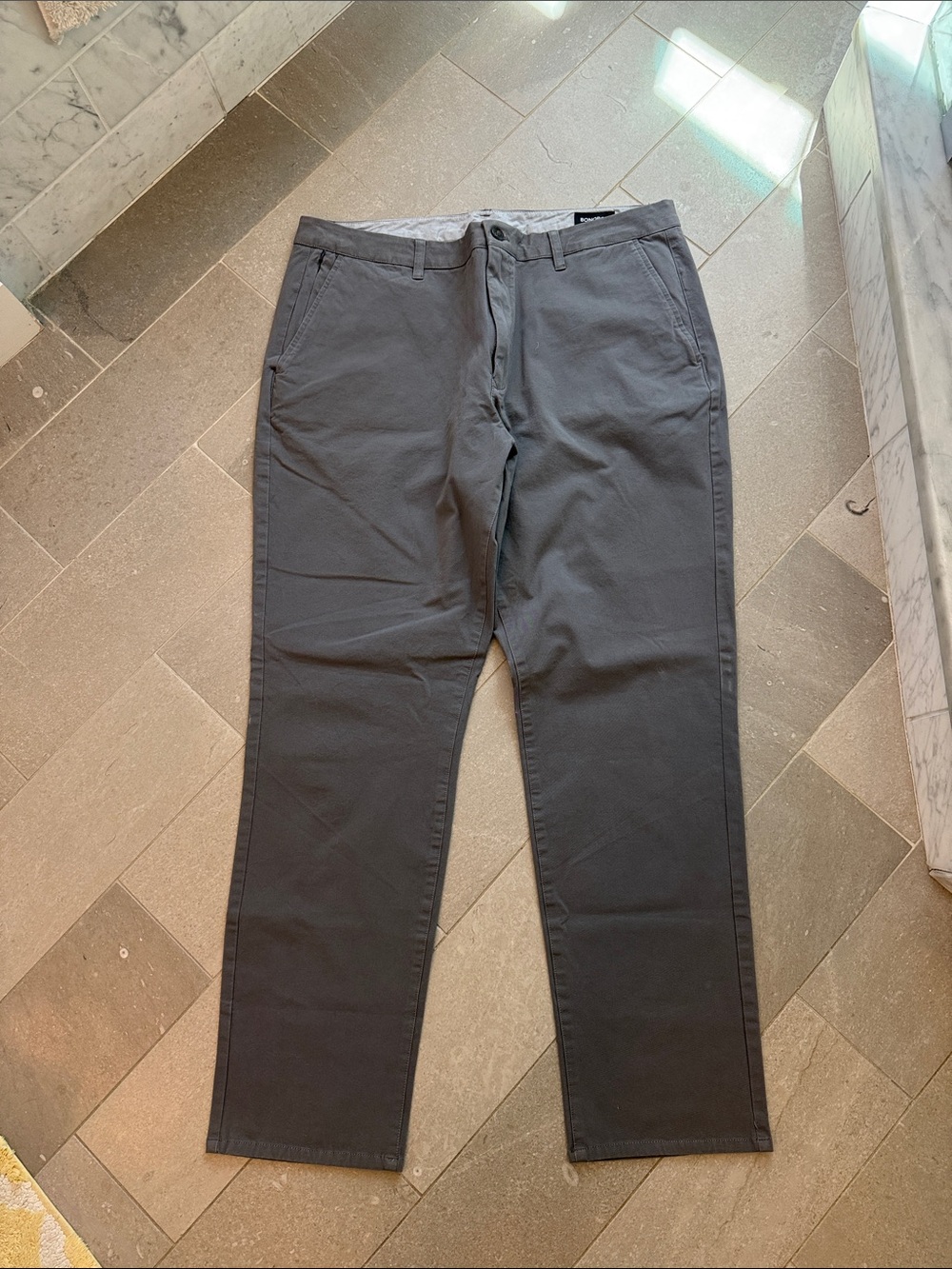 Bonobos Men's Athletic Fit Straight Leg Pants - Charcoal 38/32